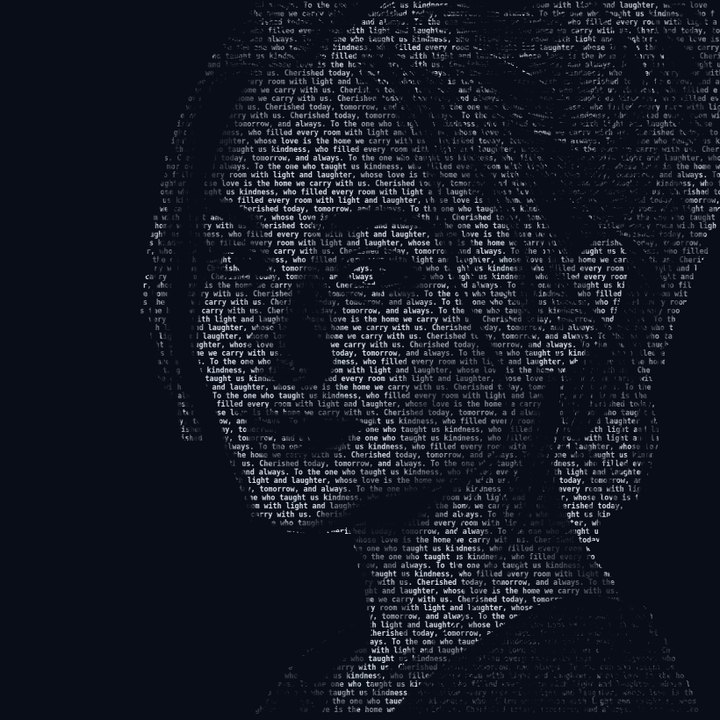 Typortrait sample — navy, Message style
