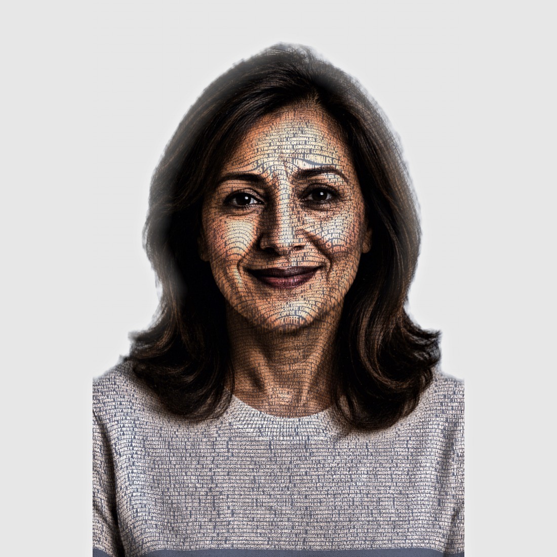 Typortrait word-art portrait for a birthday or anniversary