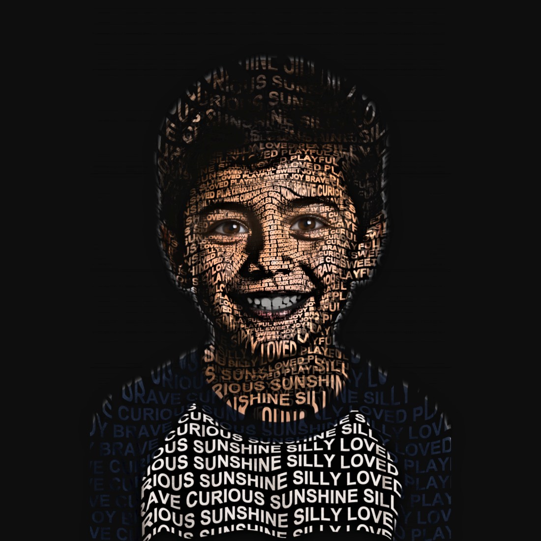 Typortrait word-art portrait of a child