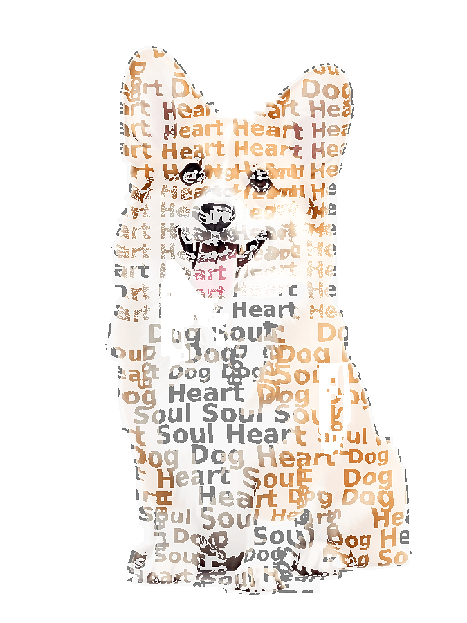 Corgi Typography Portrait — Custom Dog Word Art