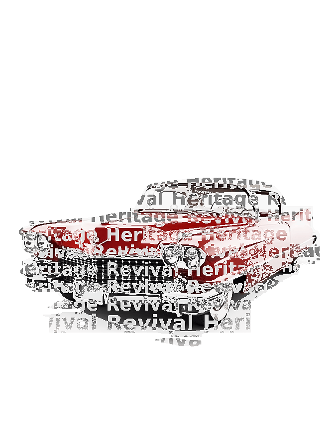 Custom Car Typography Portrait — Classic Auto Word Art