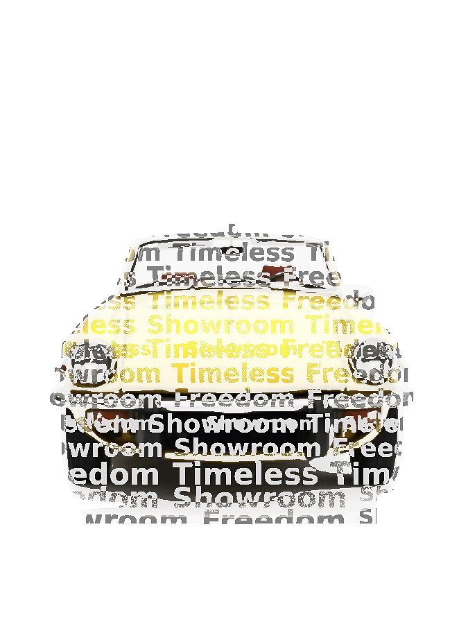 Custom Car Typography Portrait — Classic Auto Word Art