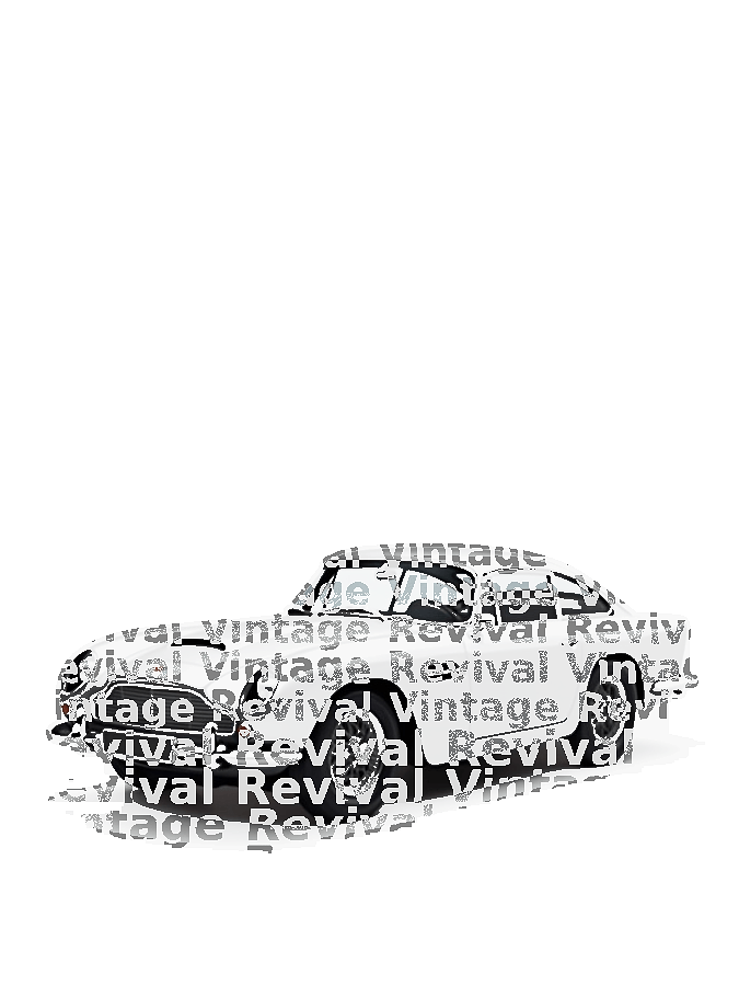 Custom Car Typography Portrait — Classic Auto Word Art