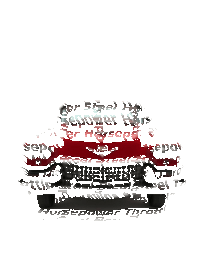 Custom Car Typography Portrait — Classic Auto Word Art