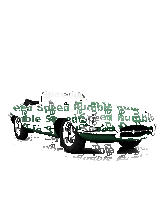 Custom Car Typography Portrait — Classic Auto Word Art
