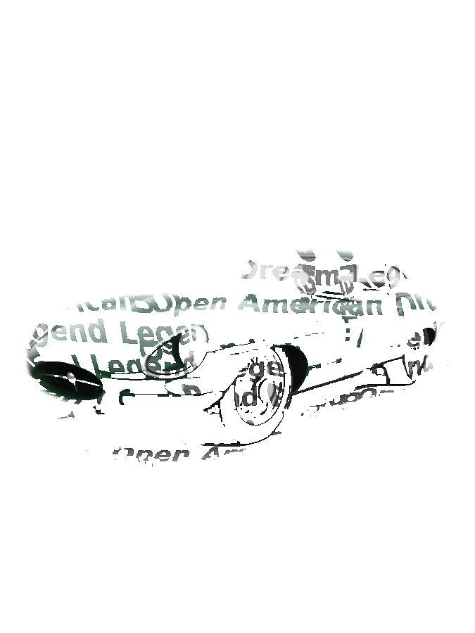 Custom Car Typography Portrait — Classic Auto Word Art