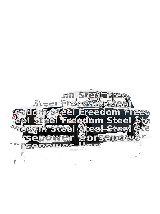 Custom Car Typography Portrait — Classic Auto Word Art