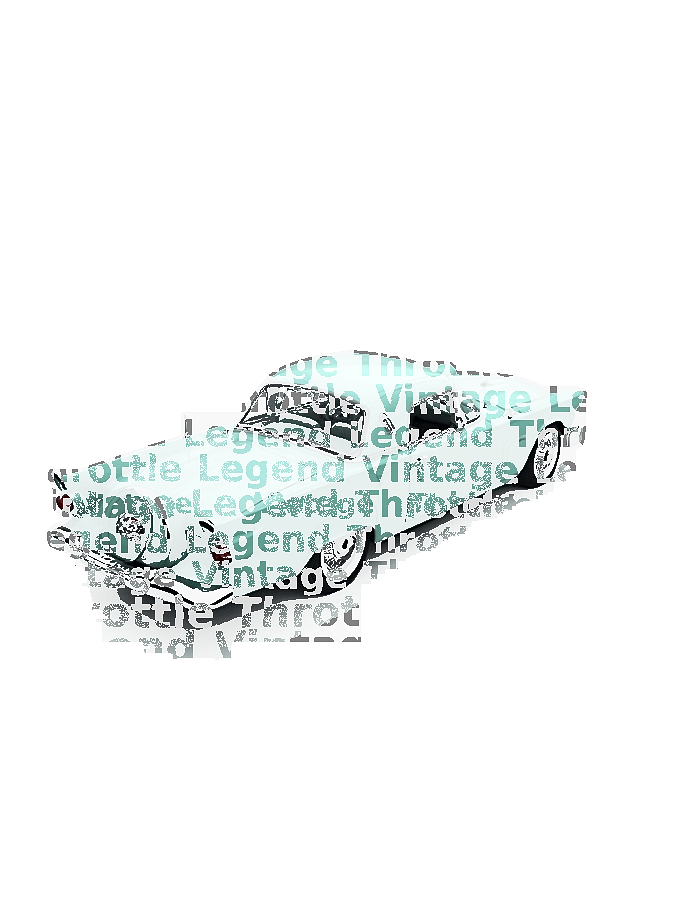 Custom Car Typography Portrait — Classic Auto Word Art