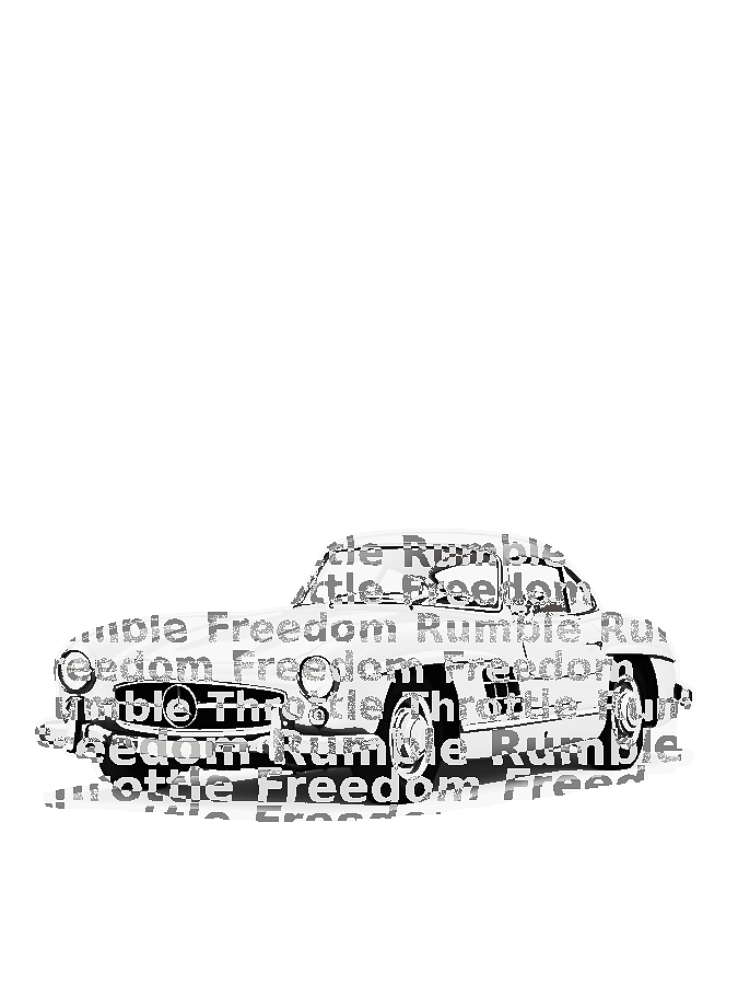 Custom Car Typography Portrait — Classic Auto Word Art