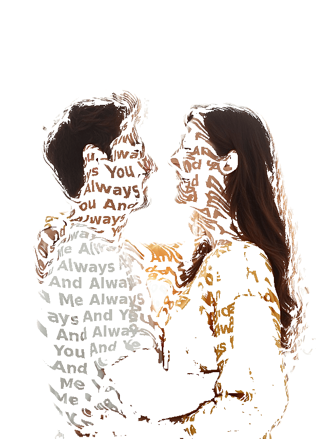 Custom Typography Portrait from Photo example