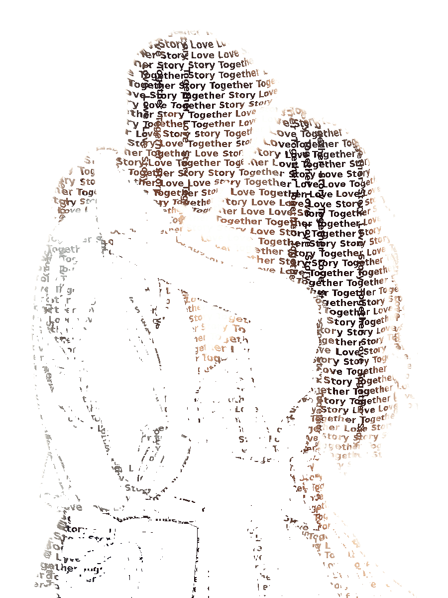 Custom Typography Portrait from Photo example