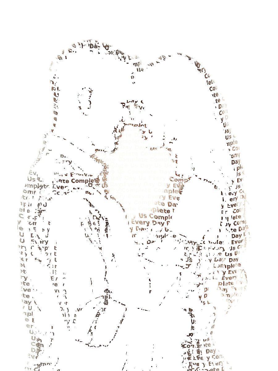 Custom Typography Portrait from Photo example