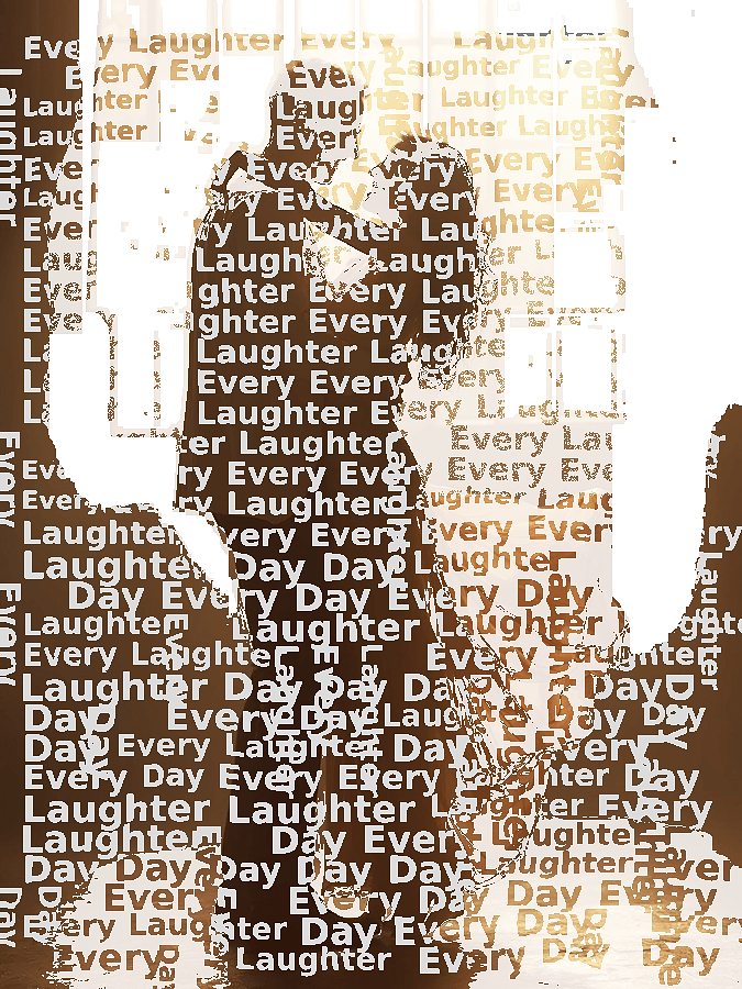 Custom Couples Typography Portrait — Personalized Word Art