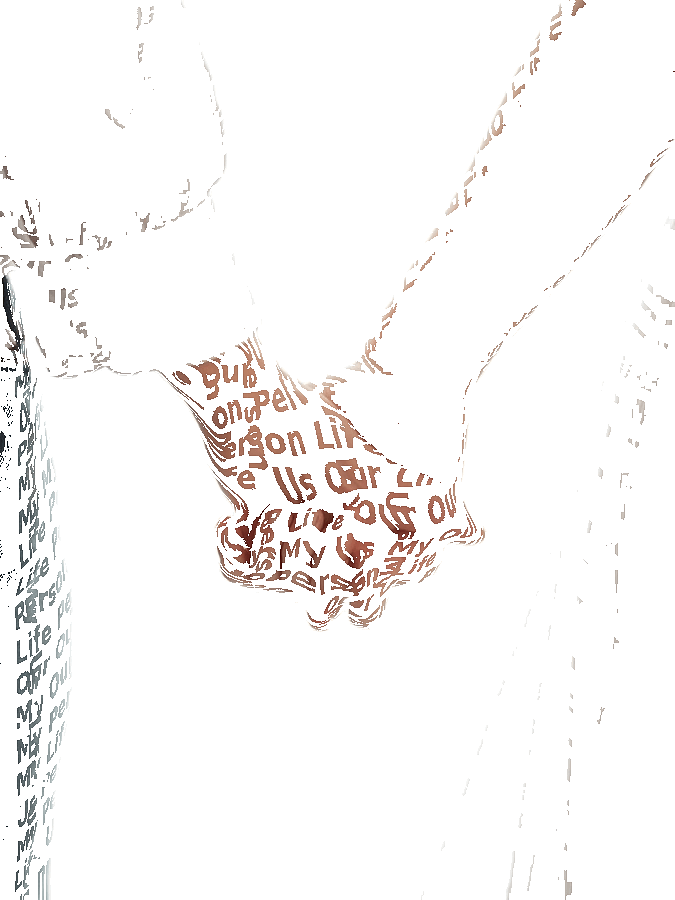 Custom Couples Typography Portrait — Personalized Word Art