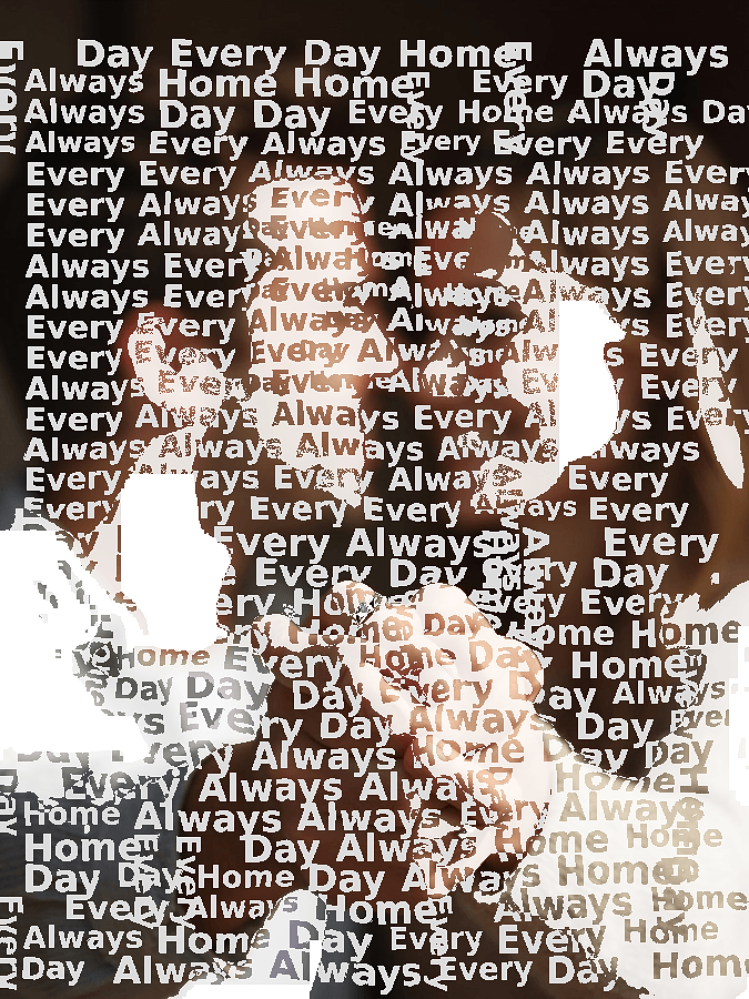 Custom Couples Typography Portrait — Personalized Word Art