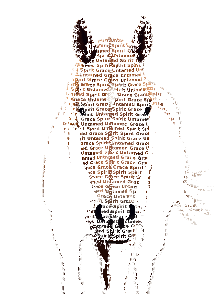Custom Horse Typography Portrait example