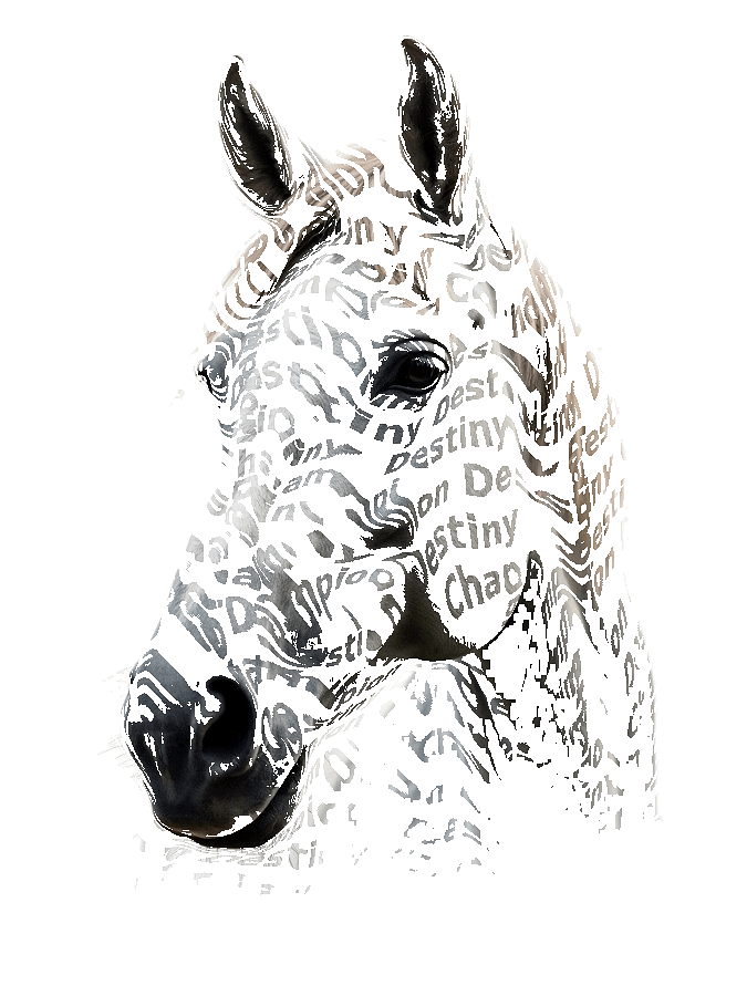 Custom Horse Typography Portrait — Equestrian Word Art