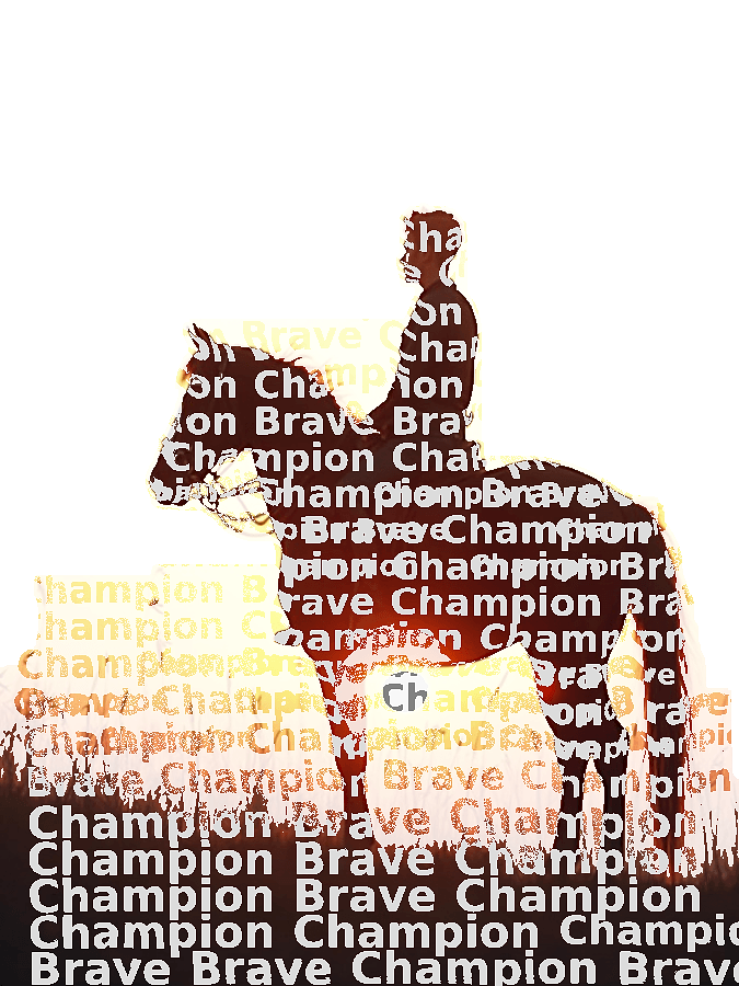 Custom Horse Typography Portrait — Equestrian Word Art