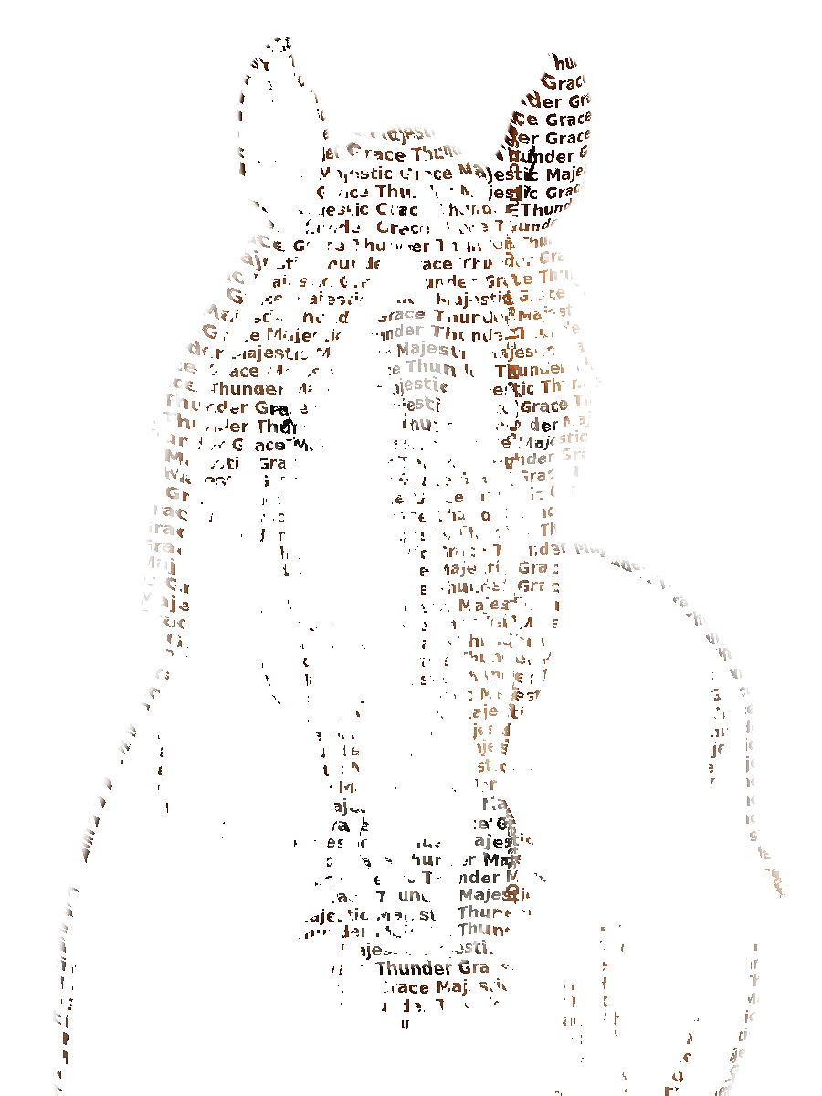 Custom Horse Typography Portrait — Equestrian Word Art