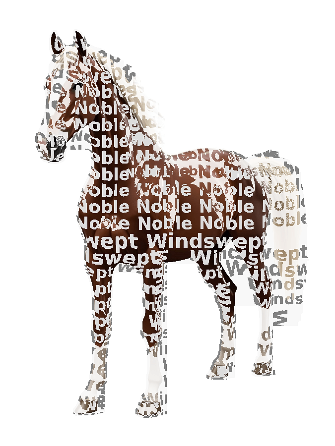 Custom Horse Typography Portrait — Equestrian Word Art
