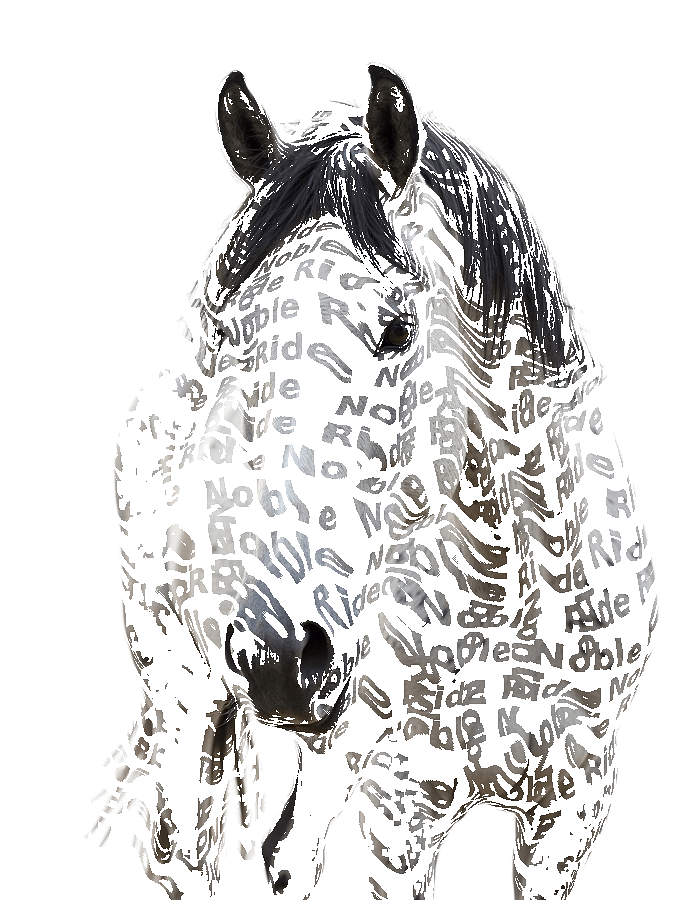 Custom Horse Typography Portrait — Equestrian Word Art