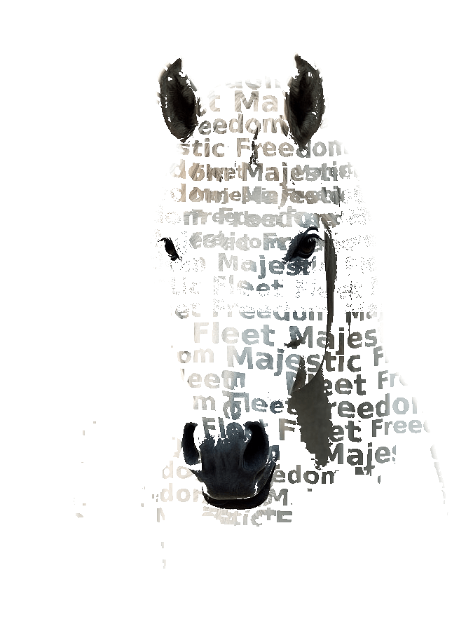 Custom Horse Typography Portrait — Equestrian Word Art