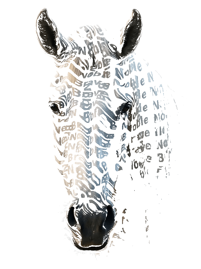 Custom Horse Typography Portrait — Equestrian Word Art