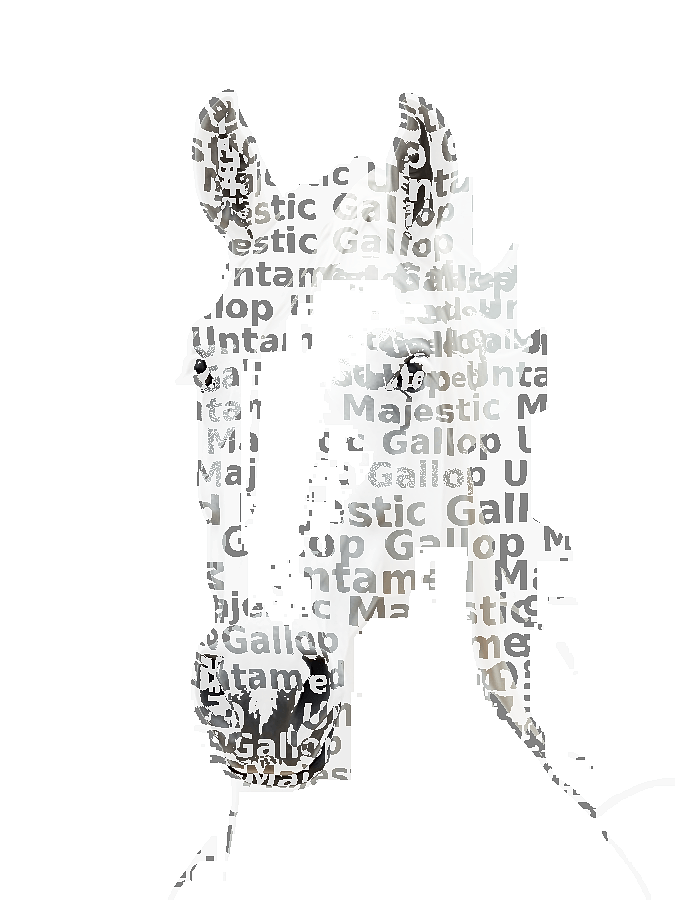 Custom Horse Typography Portrait — Equestrian Word Art