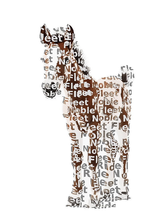 Custom Horse Typography Portrait — Equestrian Word Art