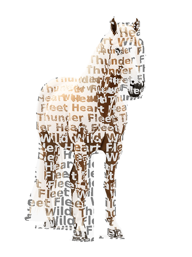 Custom Horse Typography Portrait — Equestrian Word Art