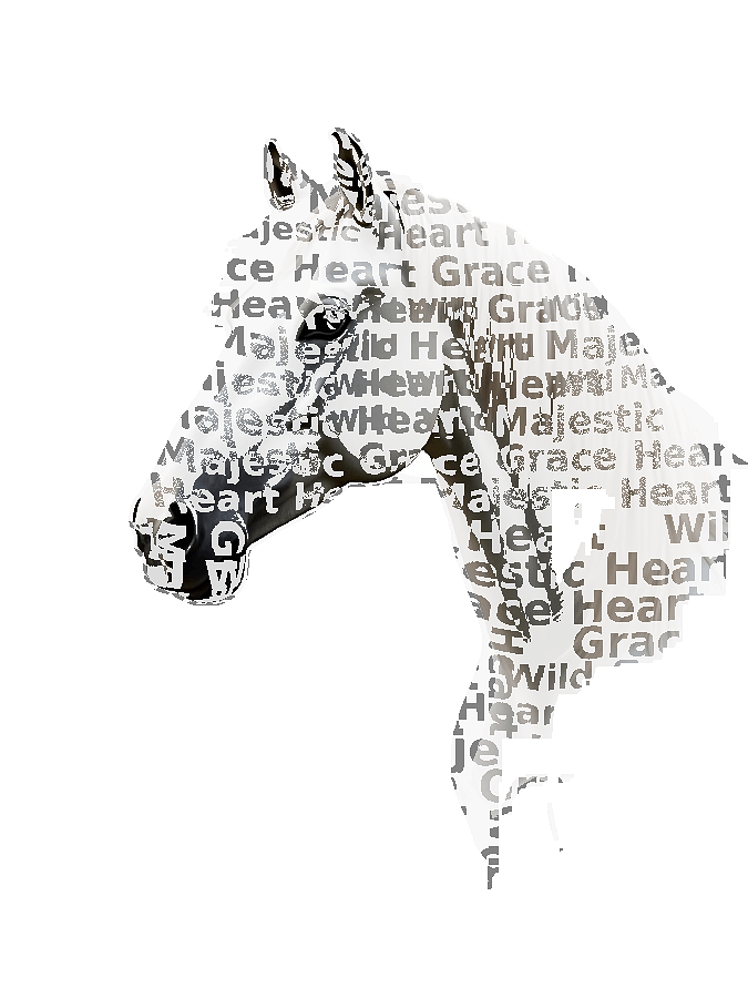 Custom Horse Typography Portrait — Equestrian Word Art