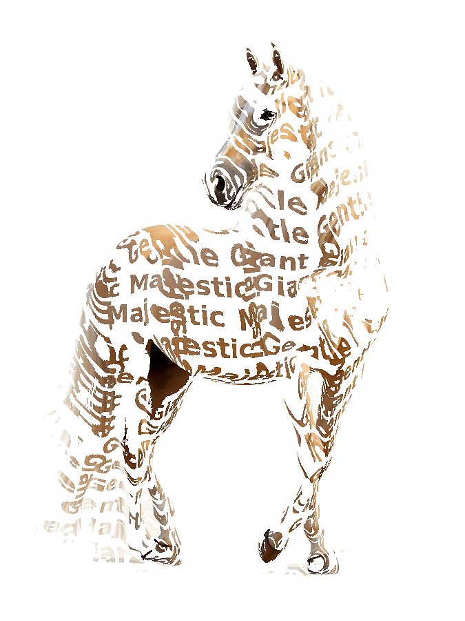 Custom Horse Typography Portrait example
