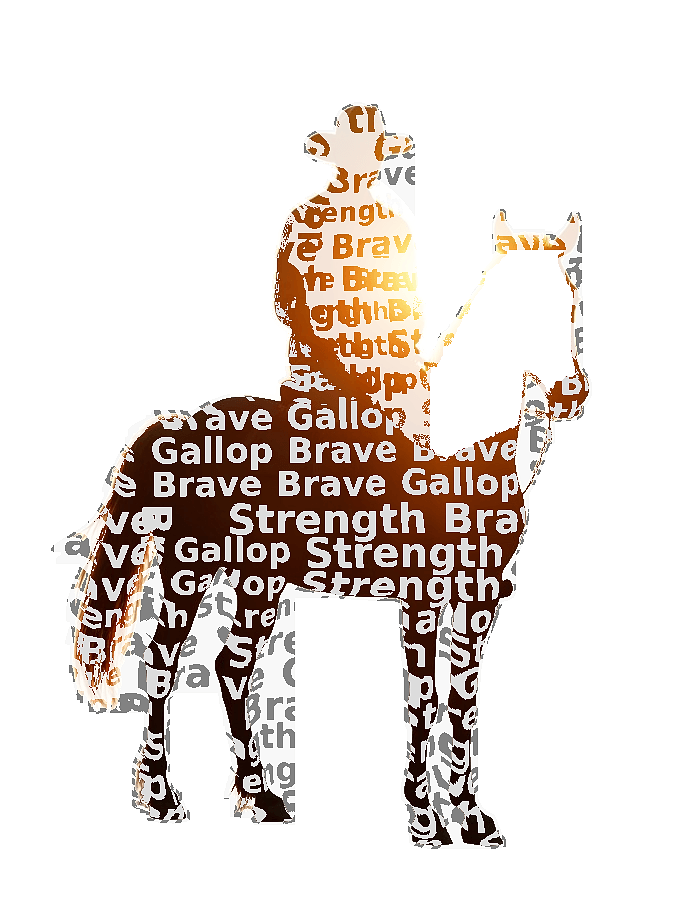 Custom Horse Typography Portrait — Equestrian Word Art
