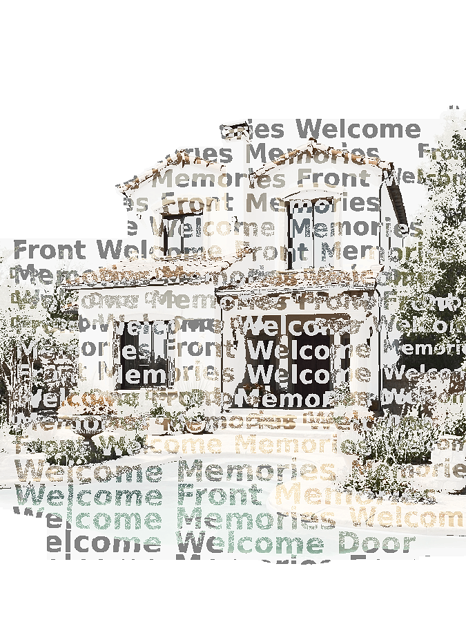 Custom House Typography Portrait — Home Word Art Print