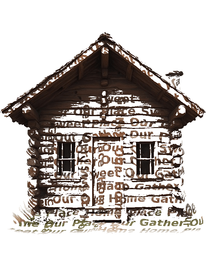 Custom House Typography Portrait — Home Word Art Print