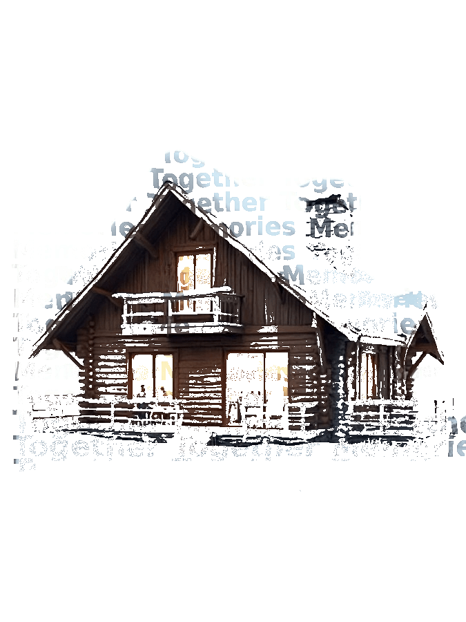 Custom House Typography Portrait — Home Word Art Print