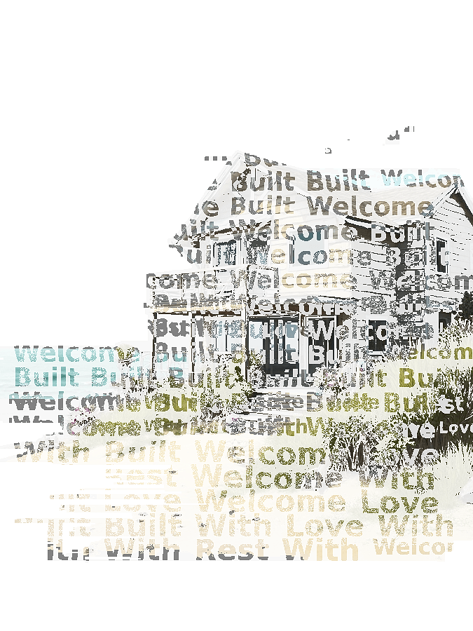Custom House Typography Portrait — Home Word Art Print