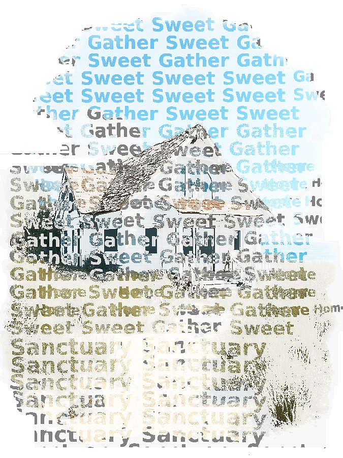Custom House Typography Portrait — Home Word Art Print