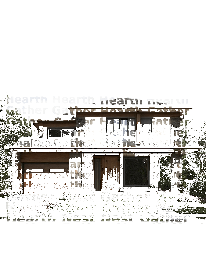 Custom House Typography Portrait — Home Word Art Print