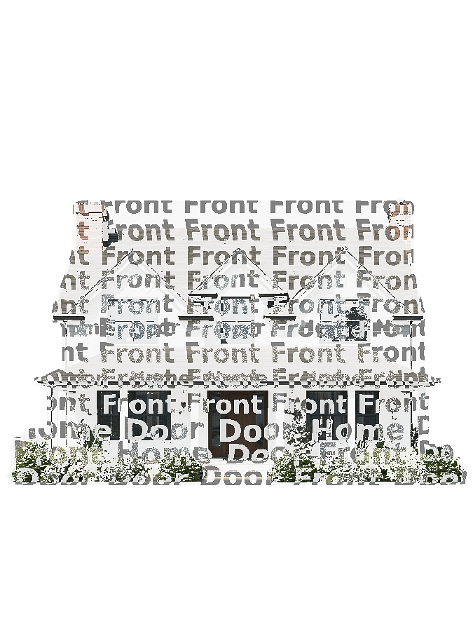 Custom House Typography Portrait — Home Word Art Print