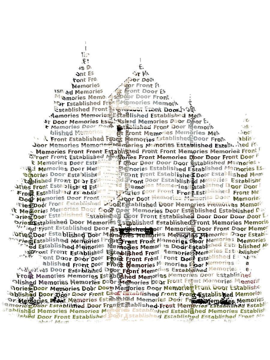 Custom House Typography Portrait — Home Word Art Print