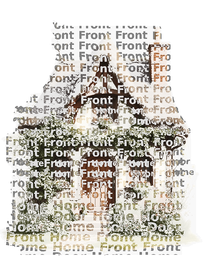 Custom House Typography Portrait — Home Word Art Print