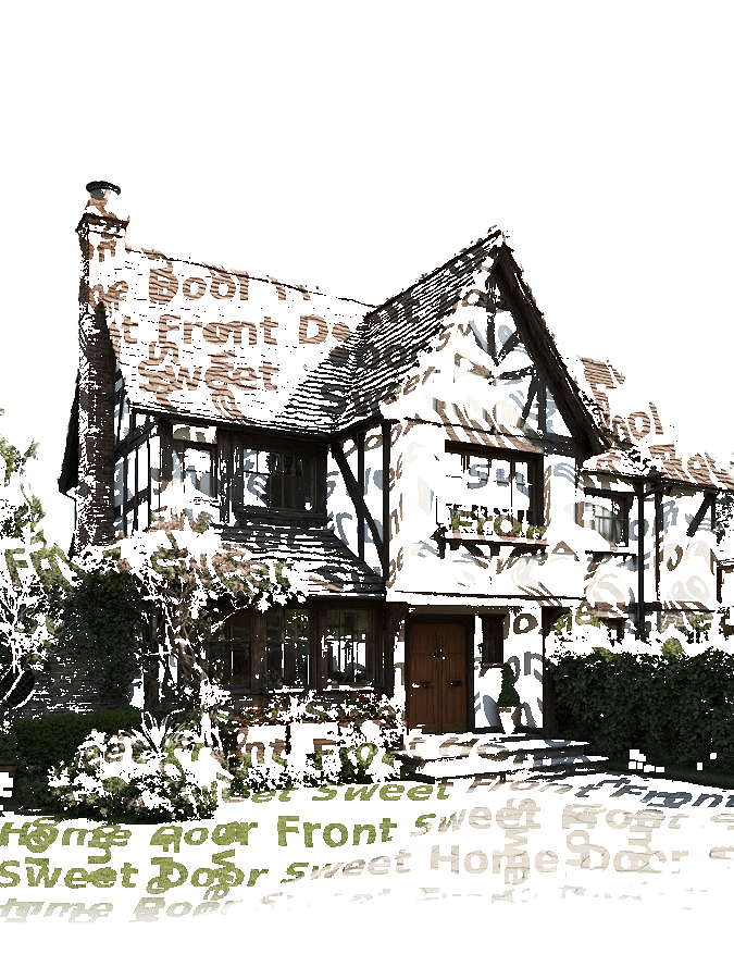 Custom House Typography Portrait — Home Word Art Print