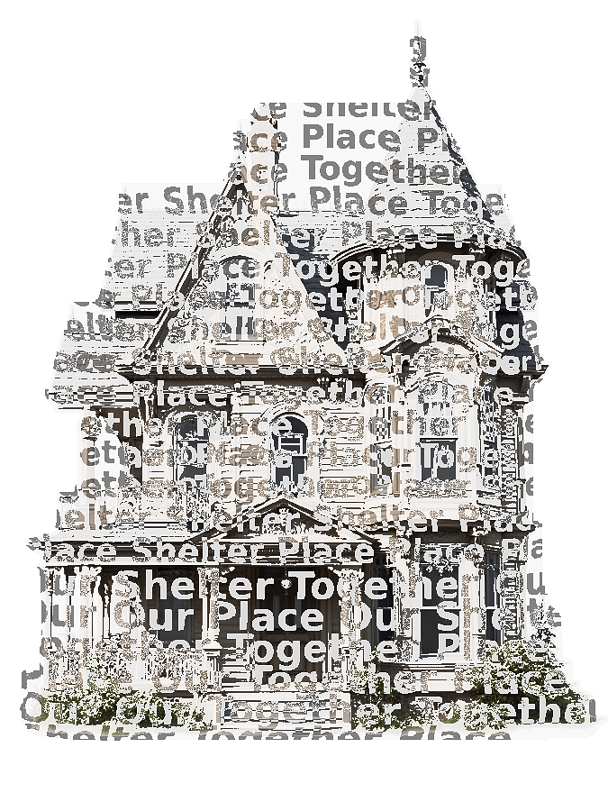 Custom House Typography Portrait — Home Word Art Print
