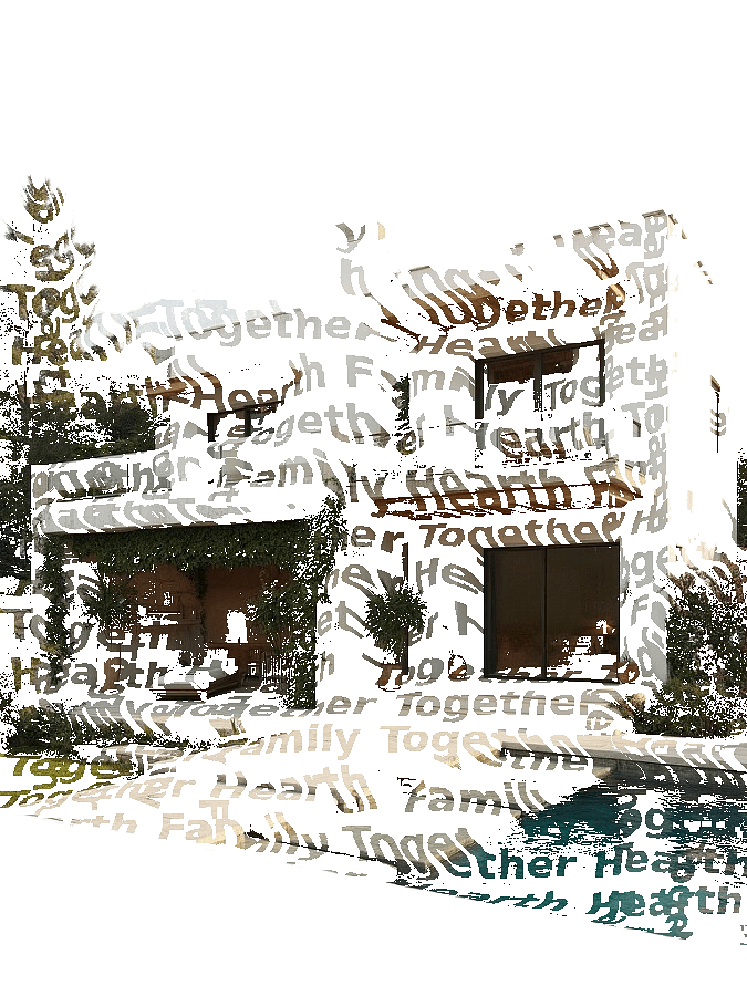 Custom House Typography Portrait — Home Word Art Print