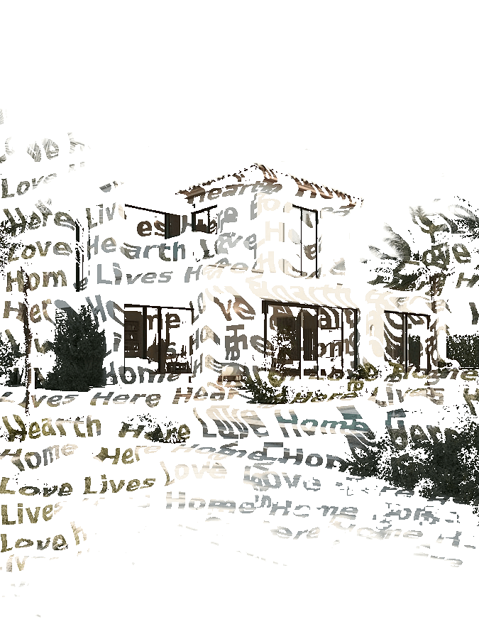 Custom House Typography Portrait — Home Word Art Print