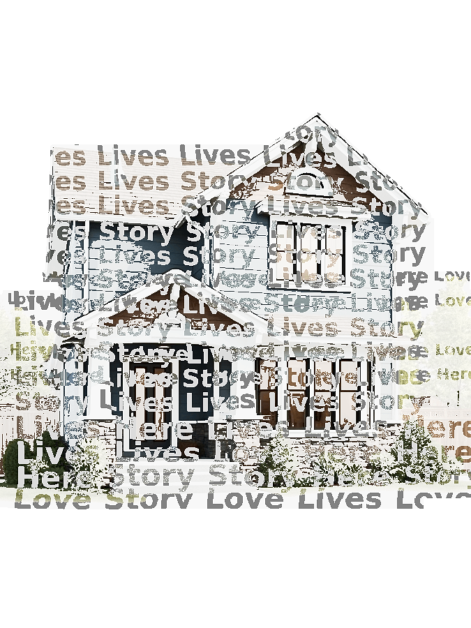 Custom House Typography Portrait — Home Word Art Print