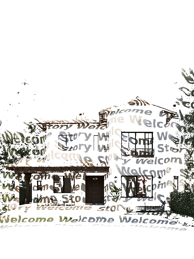 Custom House Typography Portrait — Home Word Art Print