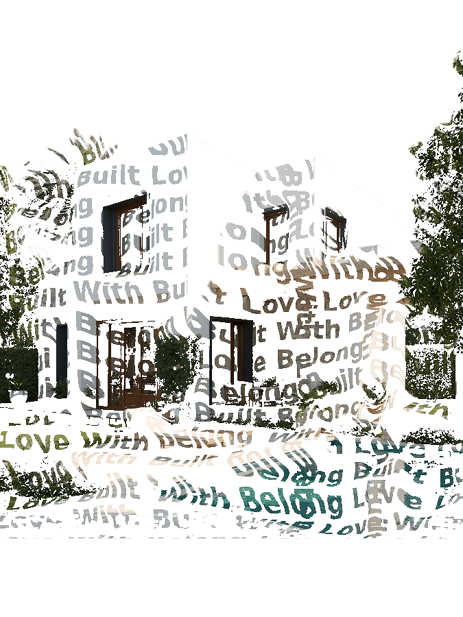 Custom House Typography Portrait — Home Word Art Print