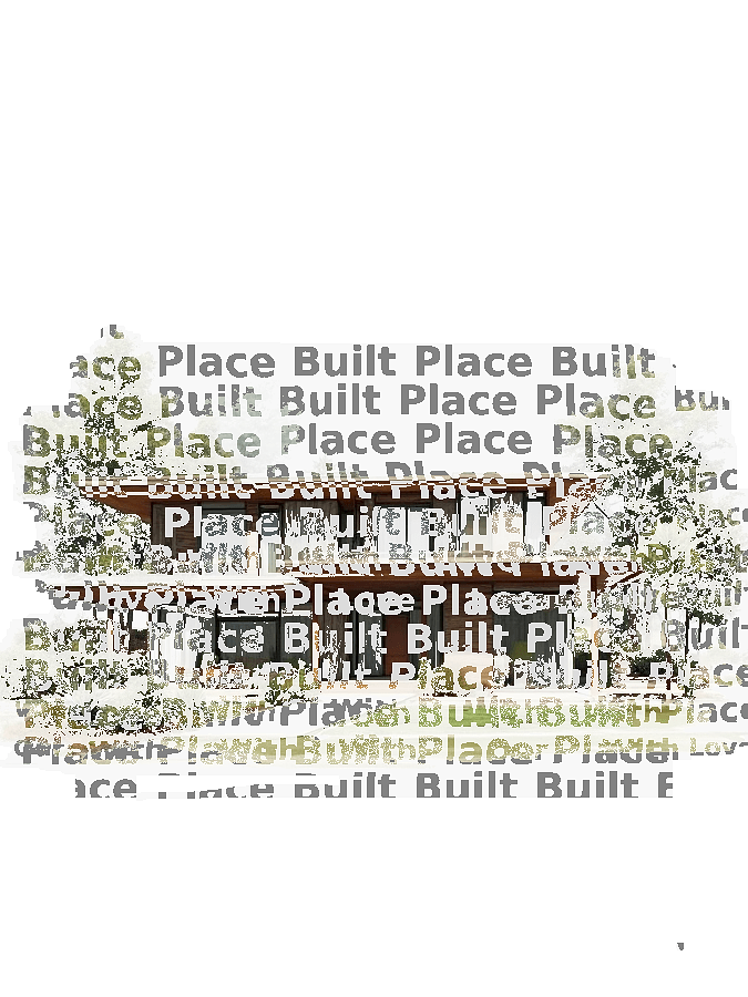 Custom House Typography Portrait — Home Word Art Print